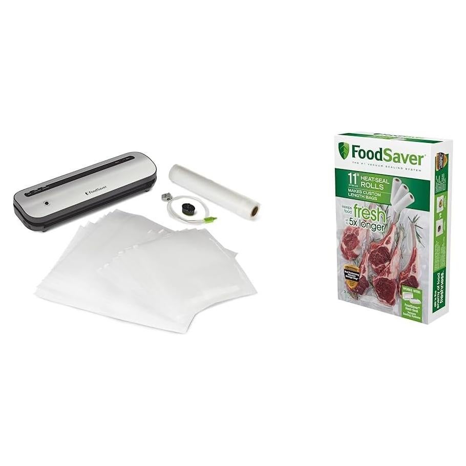 Sellador al vacío FoodSaver VS1260 + 3 bolsas 28 cm x 4.88 m