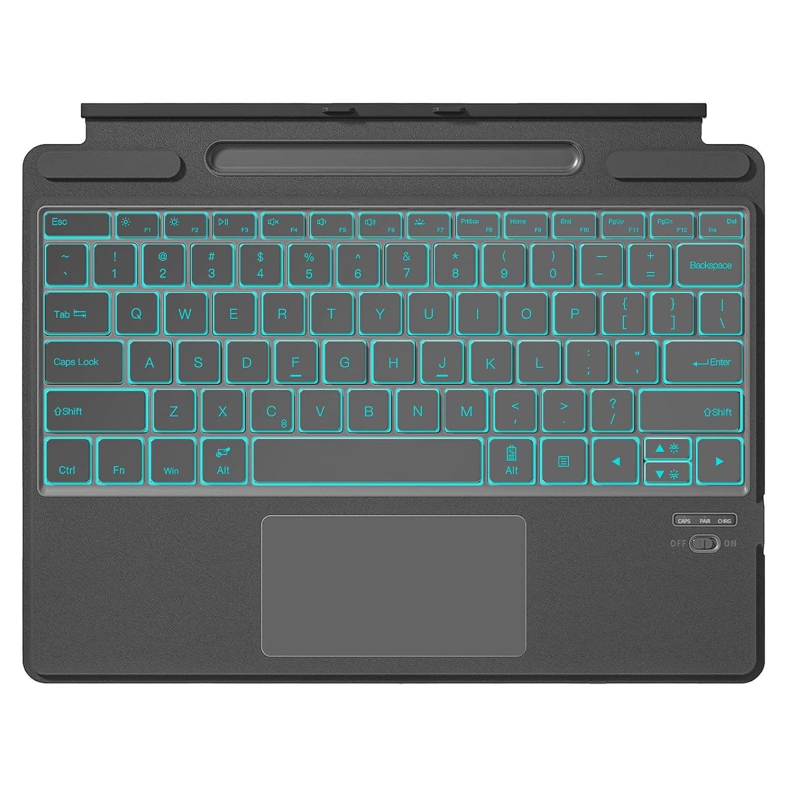 Teclado Bluetooth Desmontable Qulose para Surface Pro 9/8/10 - Gris