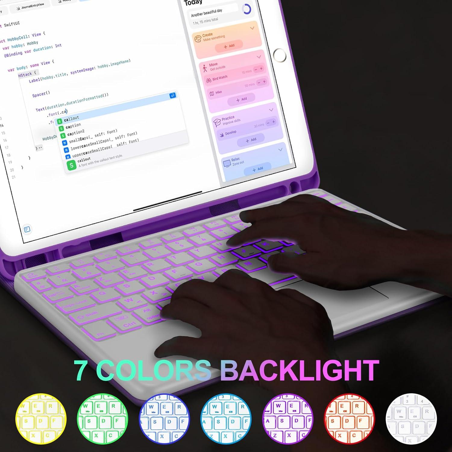 Funda Teclado Inalámbrico OYOSUOGG para iPad 10.2" 9na/8va/7ma Gen