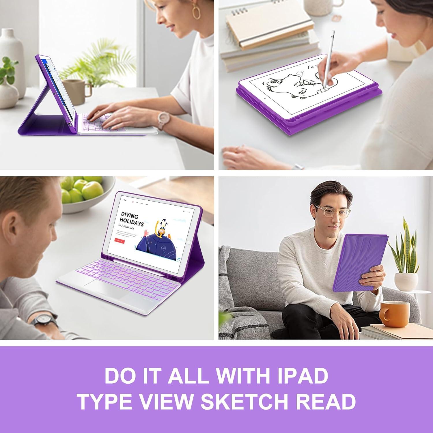 Funda Teclado Inalámbrico OYOSUOGG para iPad 10.2" 9na/8va/7ma Gen