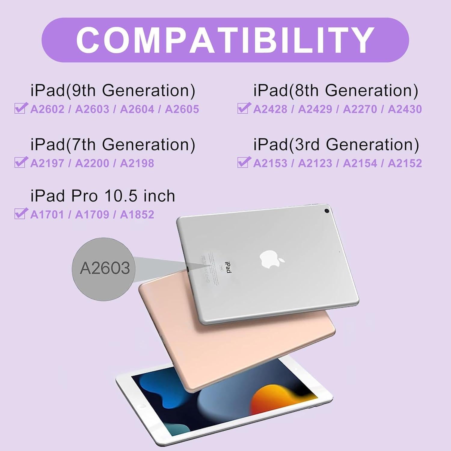 Funda Teclado Inalámbrico OYOSUOGG para iPad 10.2" 9na/8va/7ma Gen