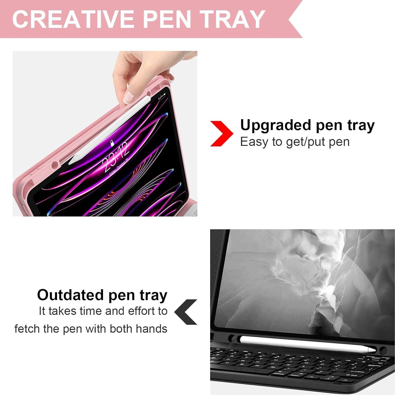 Funda Teclado Inalámbrico ALIWLHOF para iPad Pro 12.9" 2022-2018