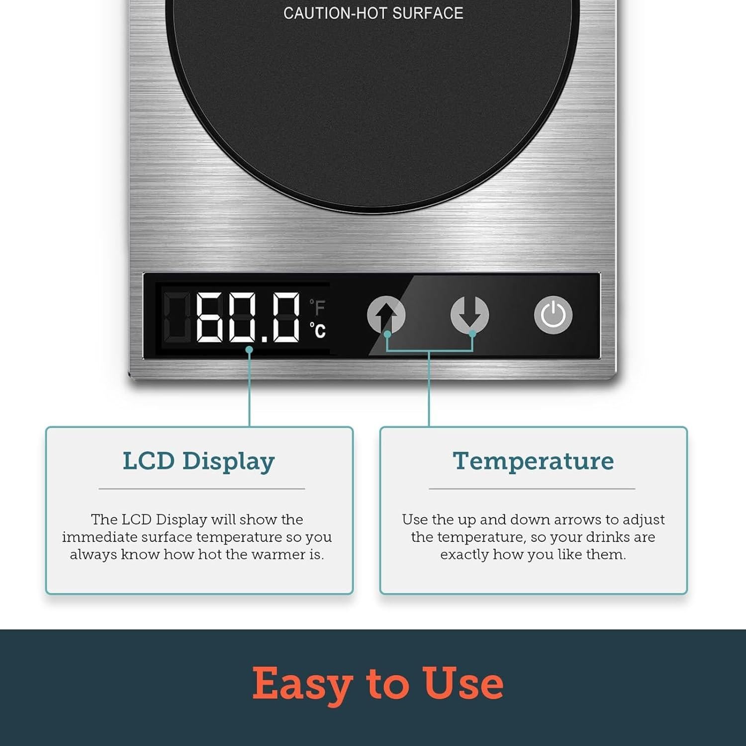 Calentador de Taza COSORI CO294-CW Digital 25-90°C Acero Inoxidable