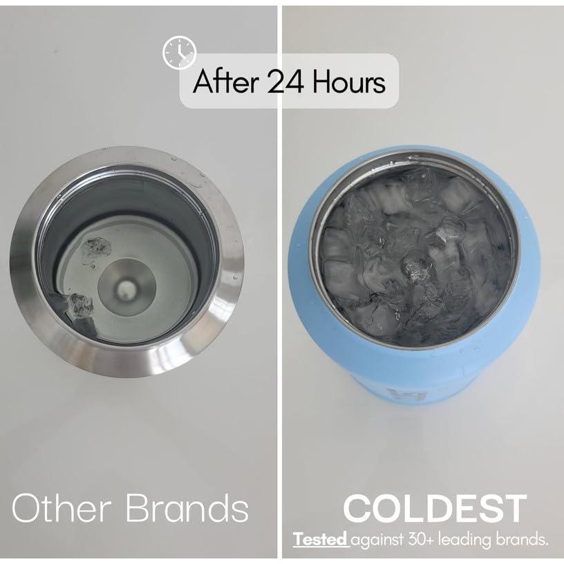 Taza aislada 36 oz El Agua Más Fría con Asa y Popote