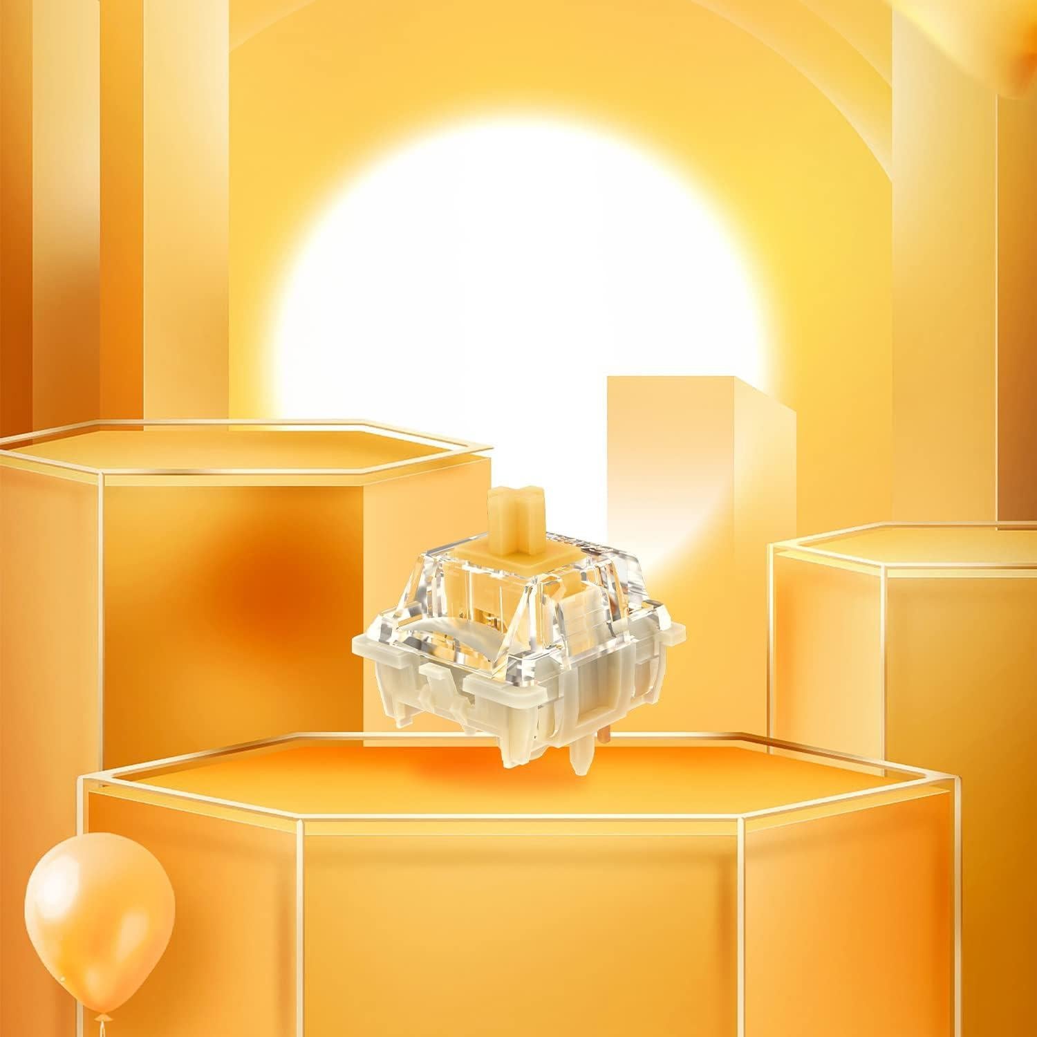 Interruptores GATERON G Pro 3.0 Amarillo 35PCS RGB Lineales