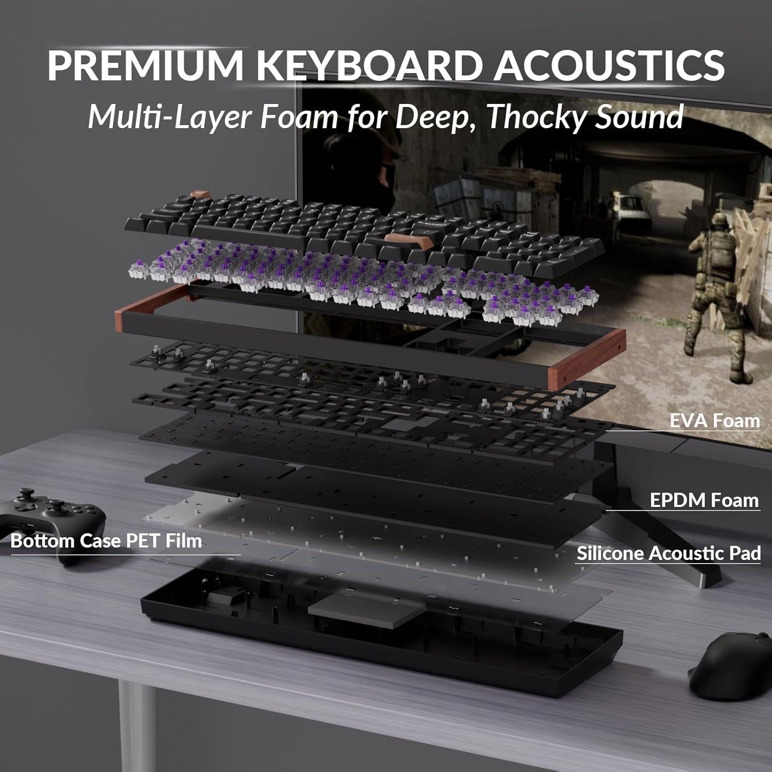 Teclado Inalámbrico Keychron K10 HE RGB Magnético - Negro