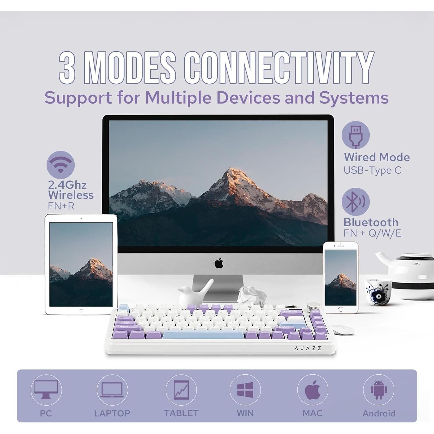 Teclado Gaming AJAZZ AK820 MAX HE Inalámbrico RGB 75%