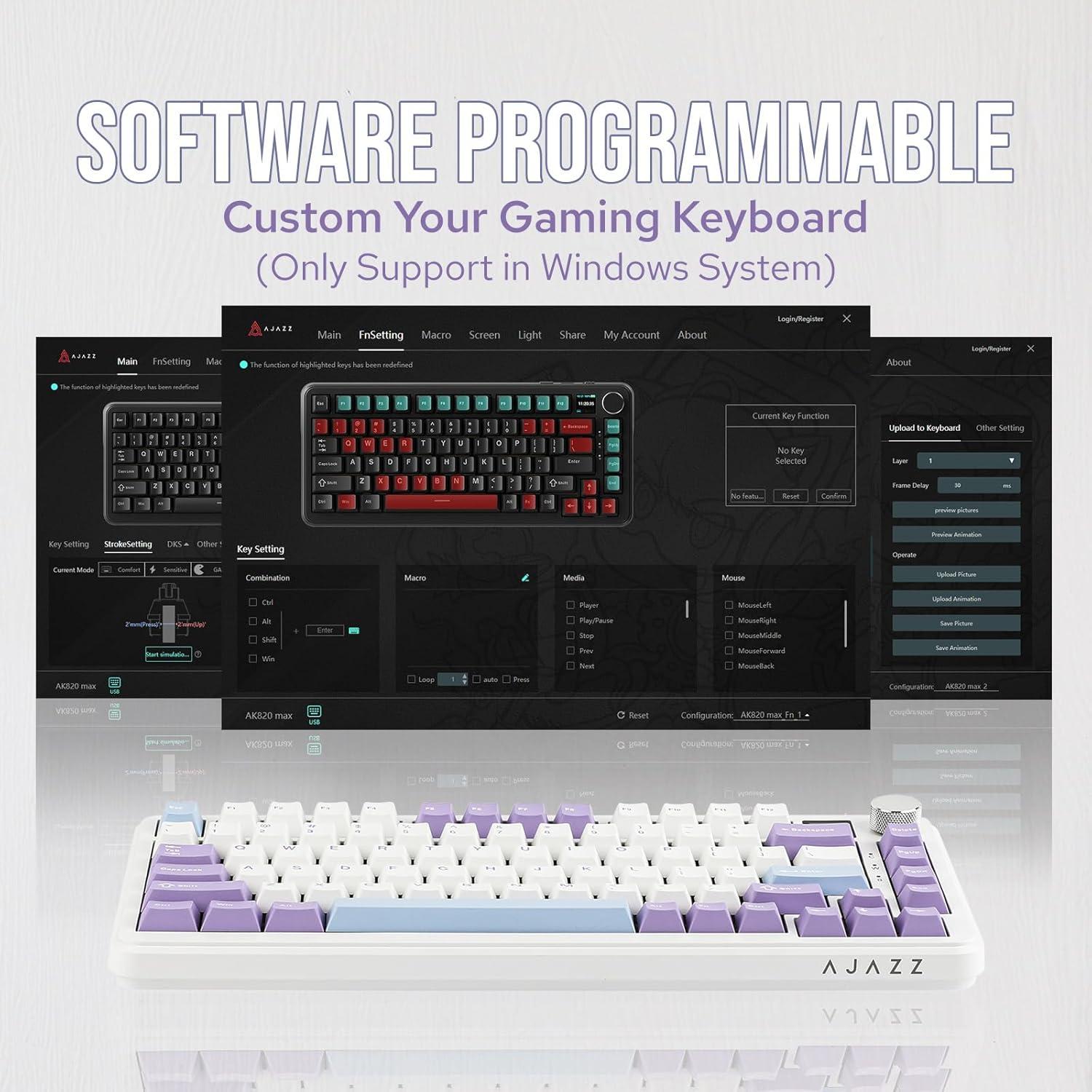 Teclado Gaming AJAZZ AK820 MAX HE Inalámbrico RGB 75%