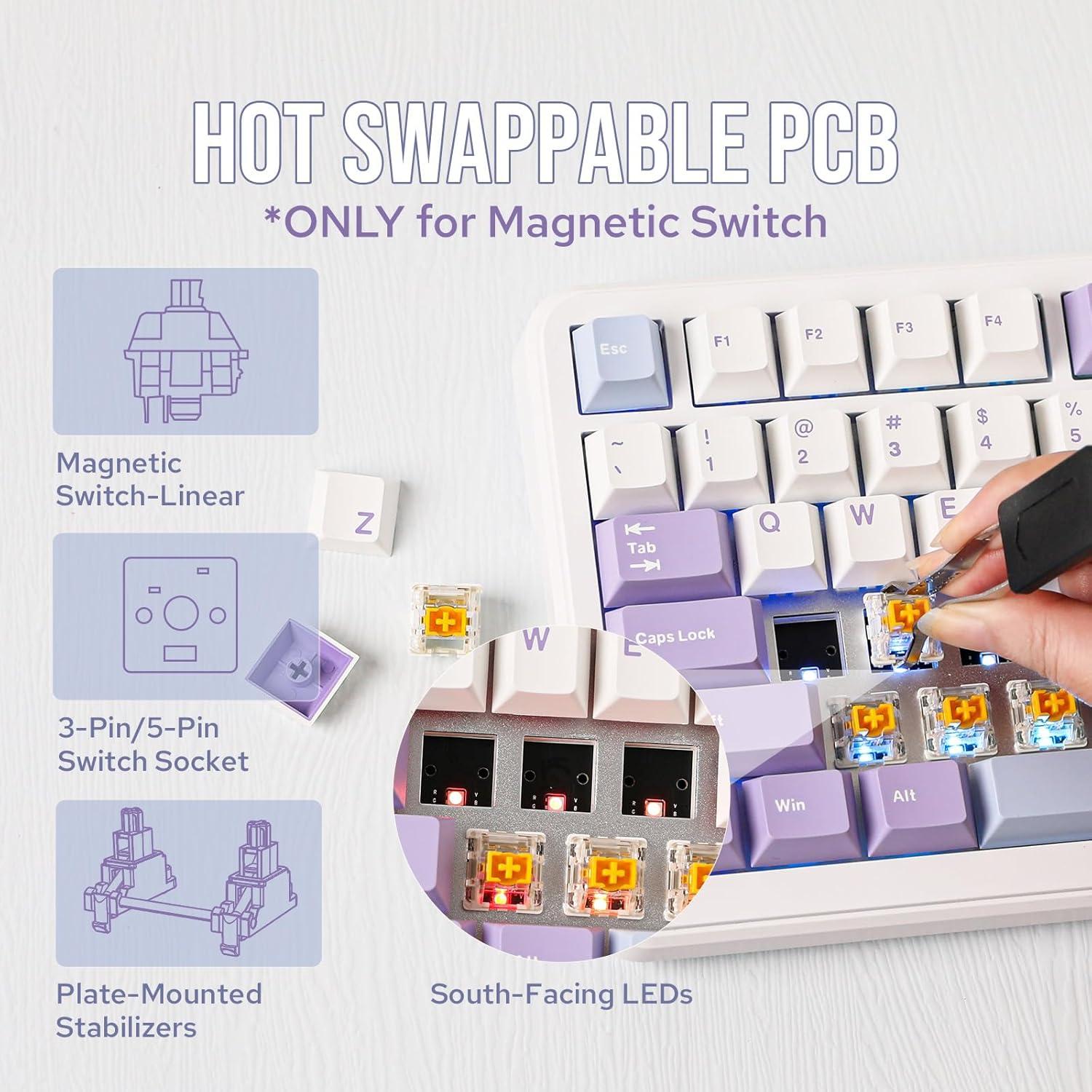 Teclado Gaming AJAZZ AK820 MAX HE Inalámbrico RGB 75%