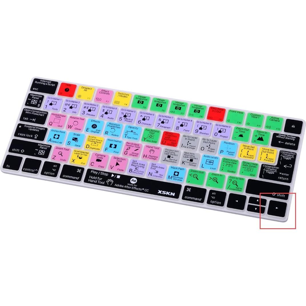 Cubierta de Teclado de Silicona XSKN para Adobe After Effects