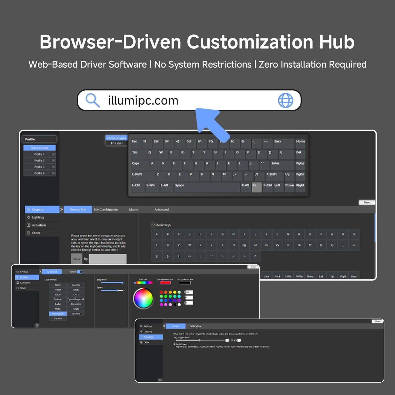 Teclado Mecánico TMKB T68SE 60% RGB para Juegos FPS/RTS