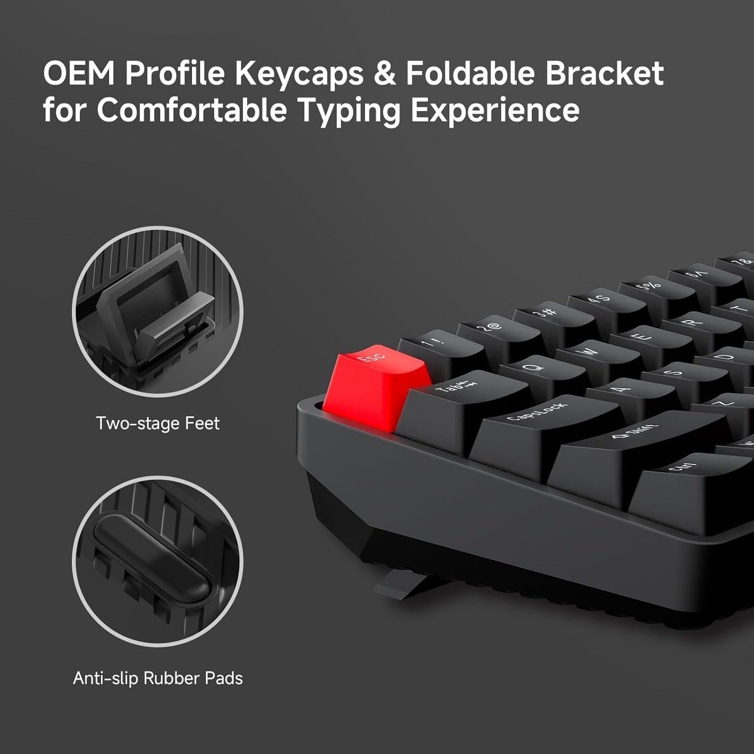 Teclado Mecánico TMKB T68SE 60% RGB para Juegos FPS/RTS