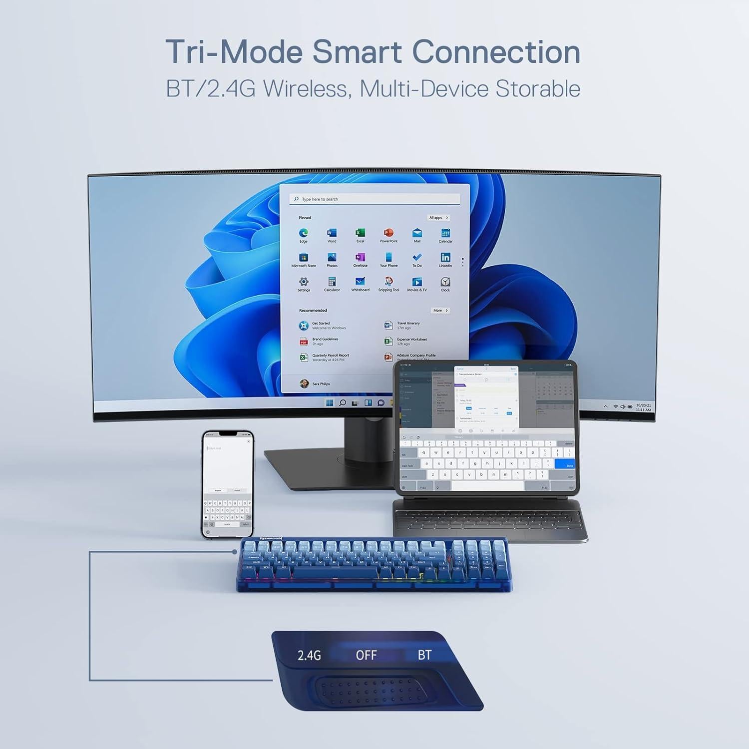 Teclado Gaming Inalámbrico Redragon K656 PRO RGB 100 Teclas