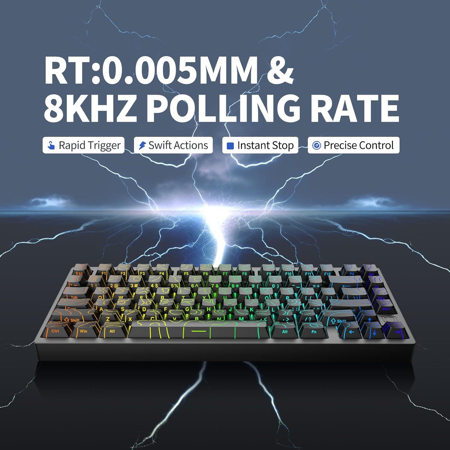 Teclado Mecánico IROK MG75PRO 81 Teclas Interruptor Magnético