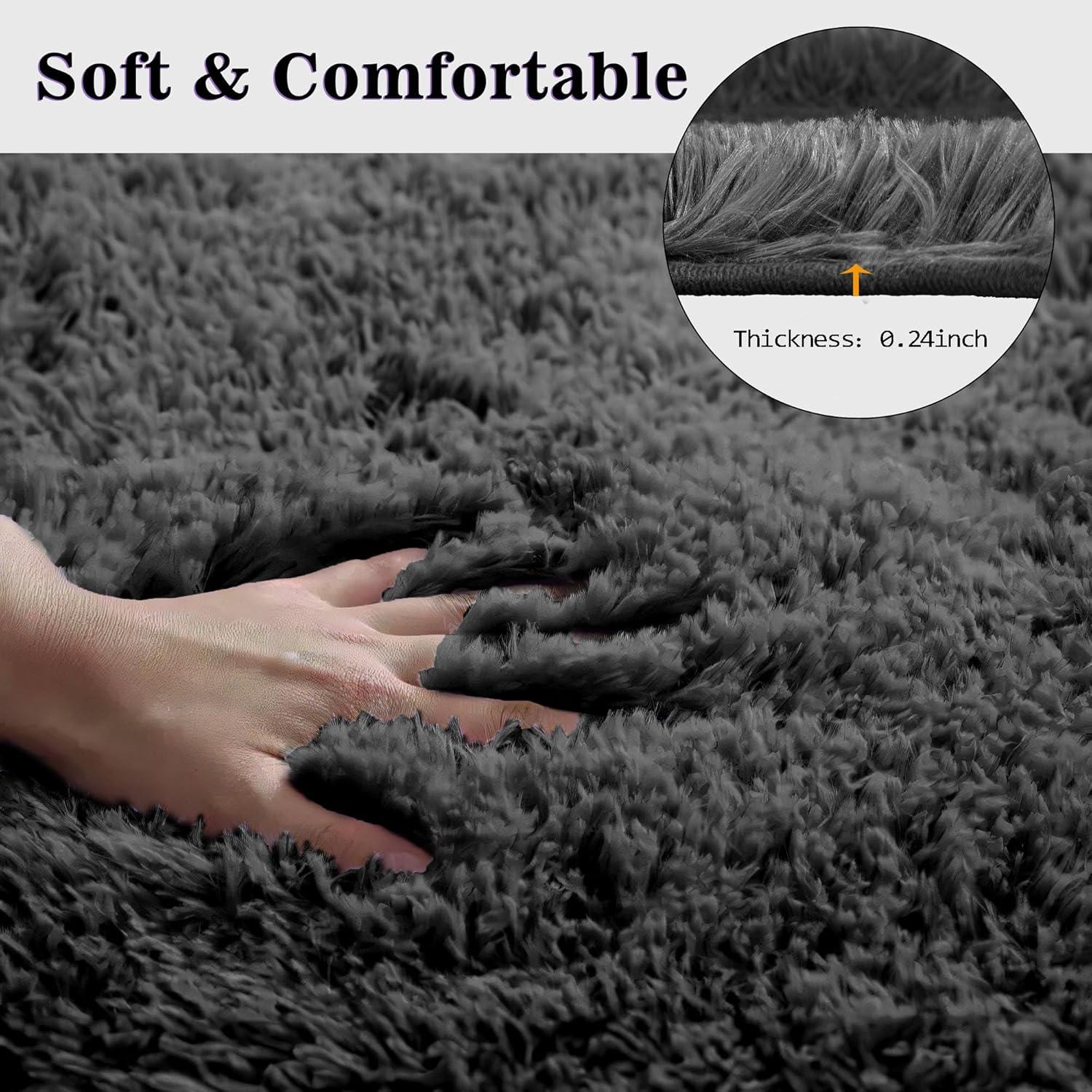 Conjunto de Alfombrillas de Baño Eanpet Negras 3 Piezas