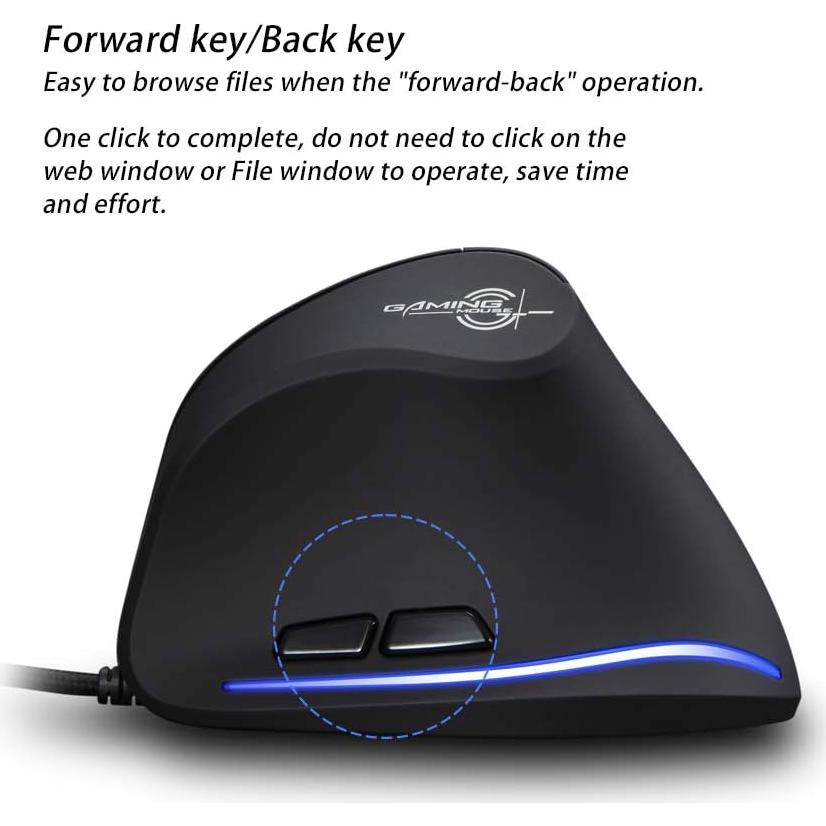 Ratón Vertical Ergonómico ZLOT 19T20 USB 6 Botones 3200 DPI