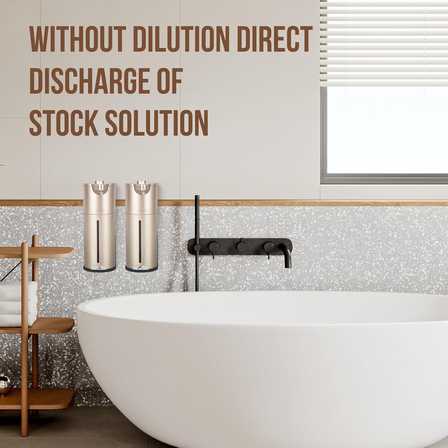 Dispensador de Jabón Automático Aunmaon Dorado 370ml Manos Libres