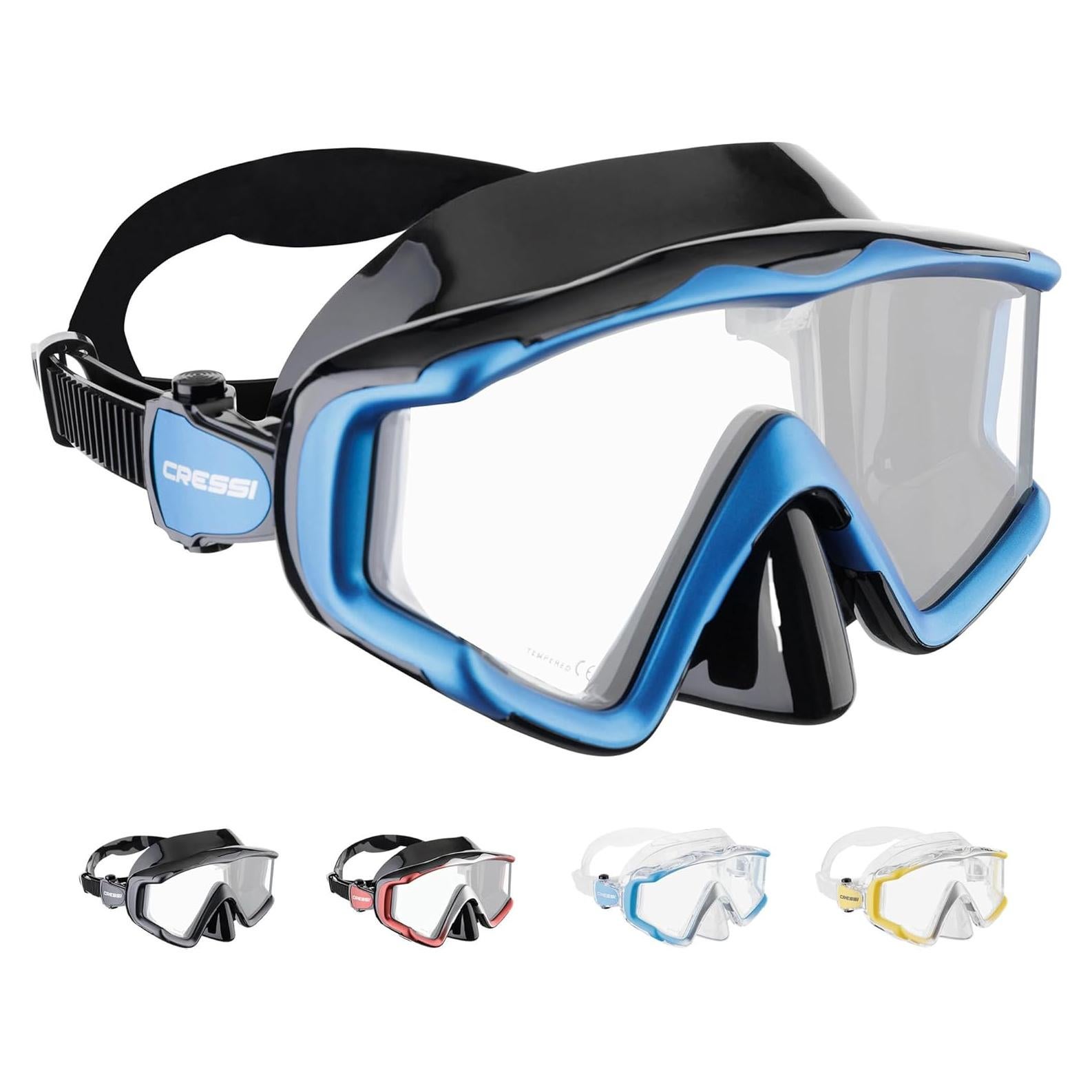 Cressi Máscara de Buceo Liberty Triside Silicona Negra