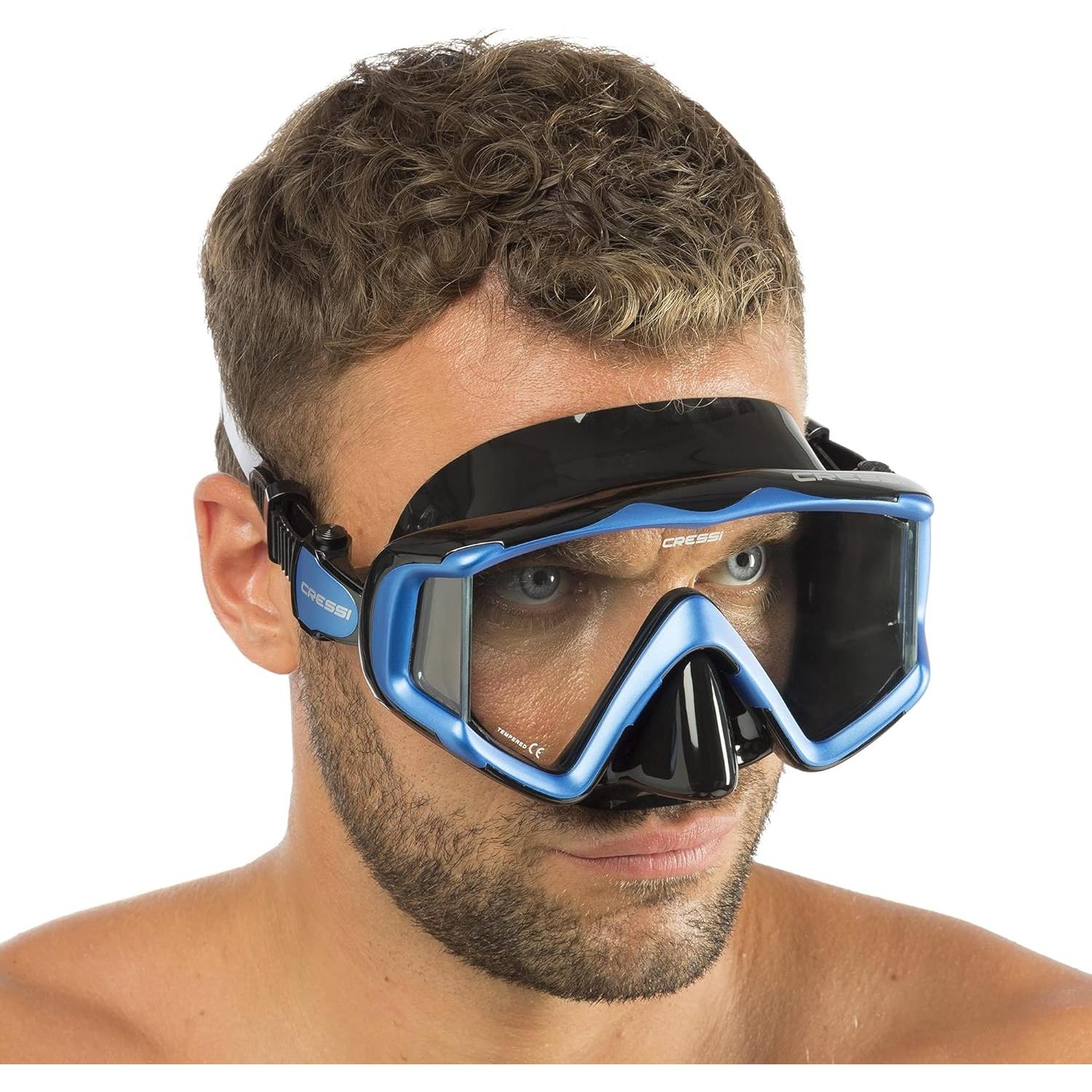 Cressi Máscara de Buceo Liberty Triside Silicona Negra