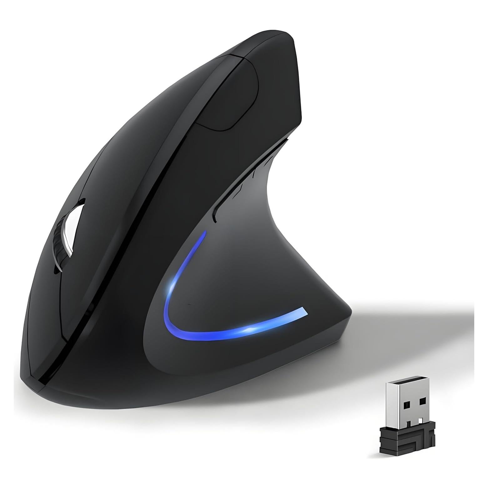 Ratón Ergonómico Vertical Inalámbrico KUNSI 2.4G DPI Ajustable