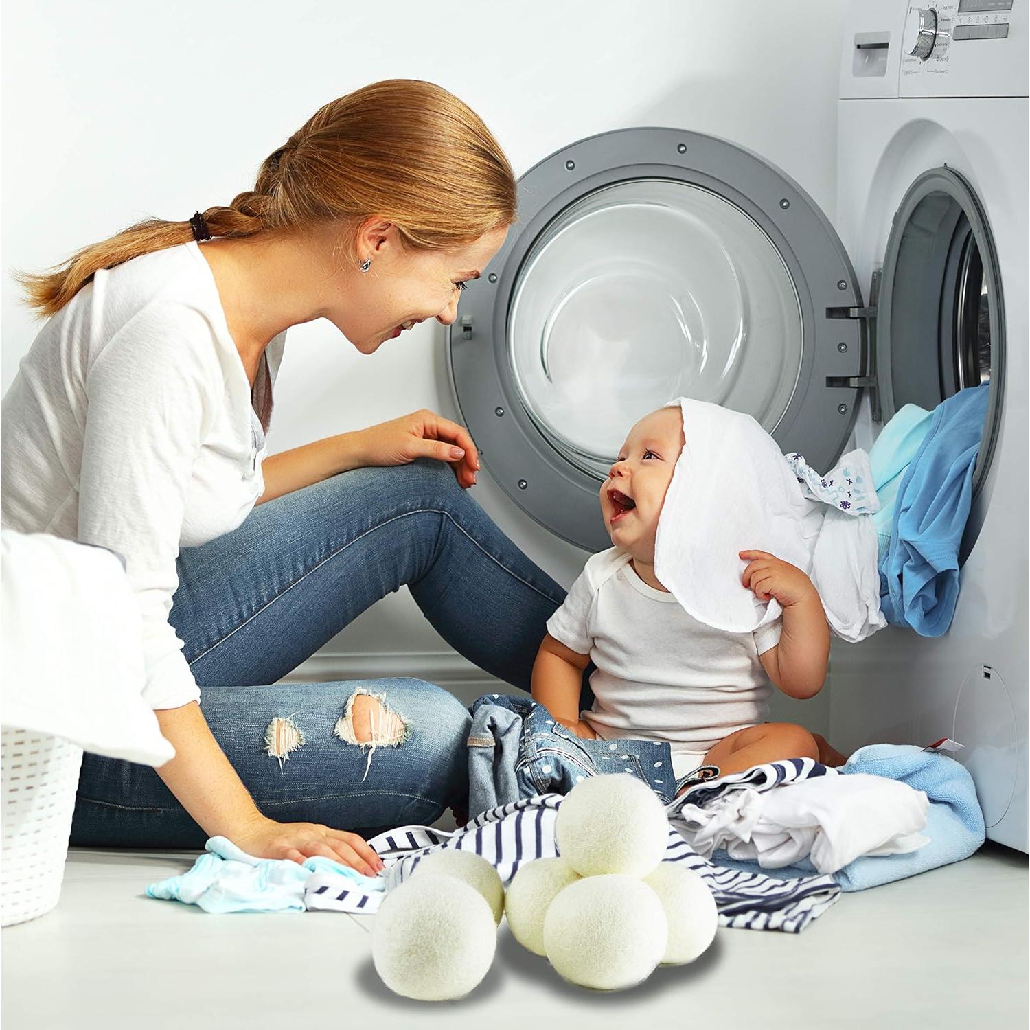 Bolas de Secado de Lana SnugPad XL 6 Piezas 100% Orgánica