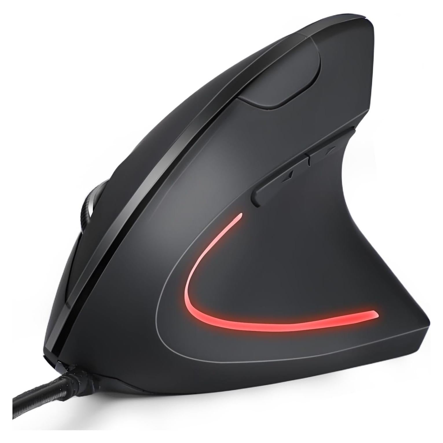 Ratón Ergonómico Vertical KUNSI USB 1.8m DPI Ajustable