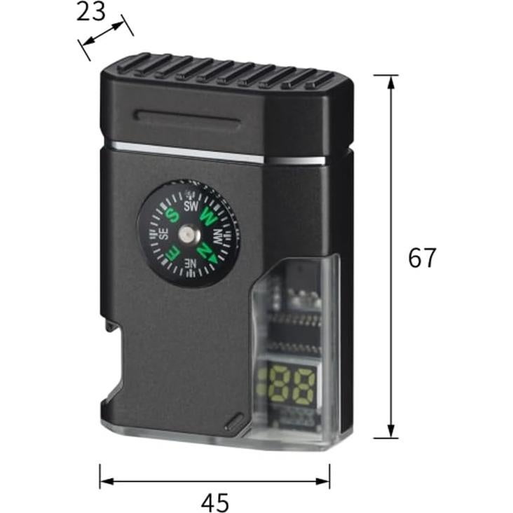 Encendedor Doble Arco KUGUAN Recargable USB Impermeable Negro