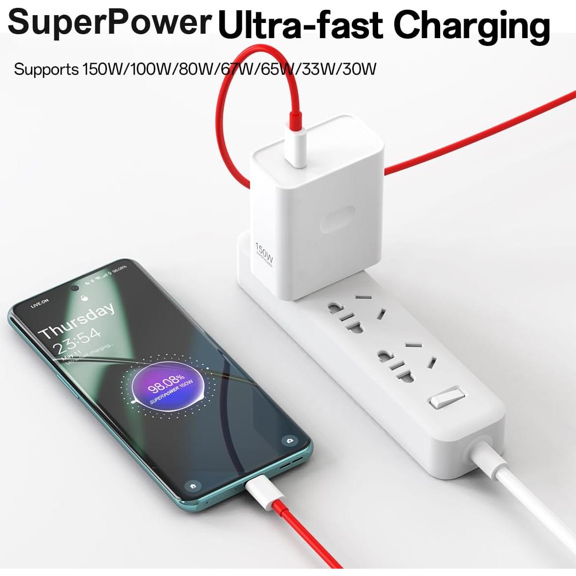 Cargador de Pared Rápido 150W OnePlus USB C 1m