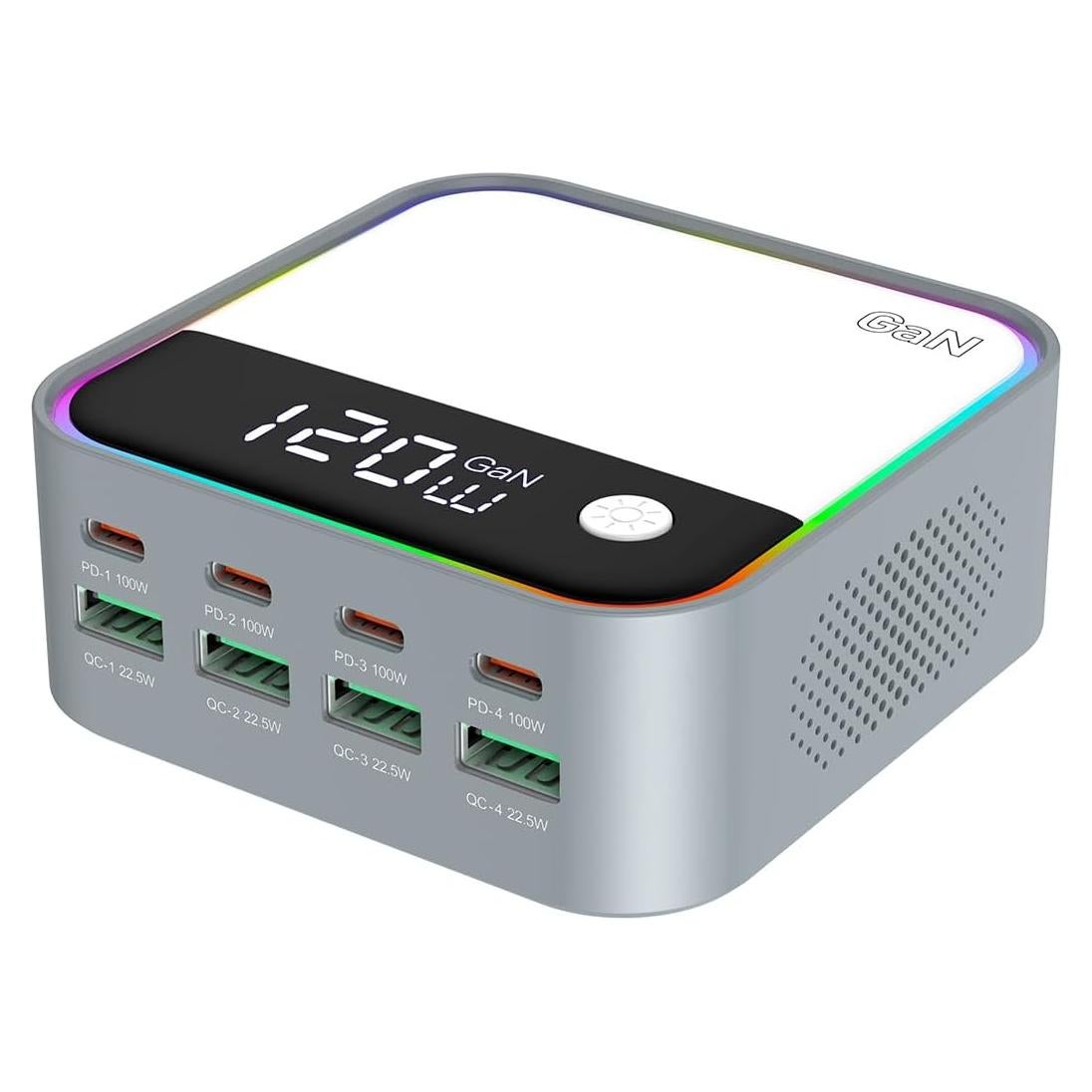 Cargador Rápido USB C 490W 8 Puertos GaN Shenzhen WLX-M8