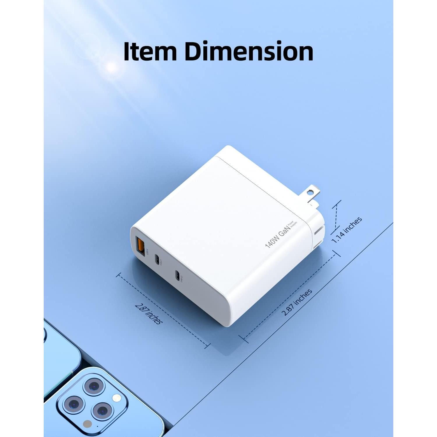 Cargador Rápido 140W Superer para Laptop Samsung USB-C