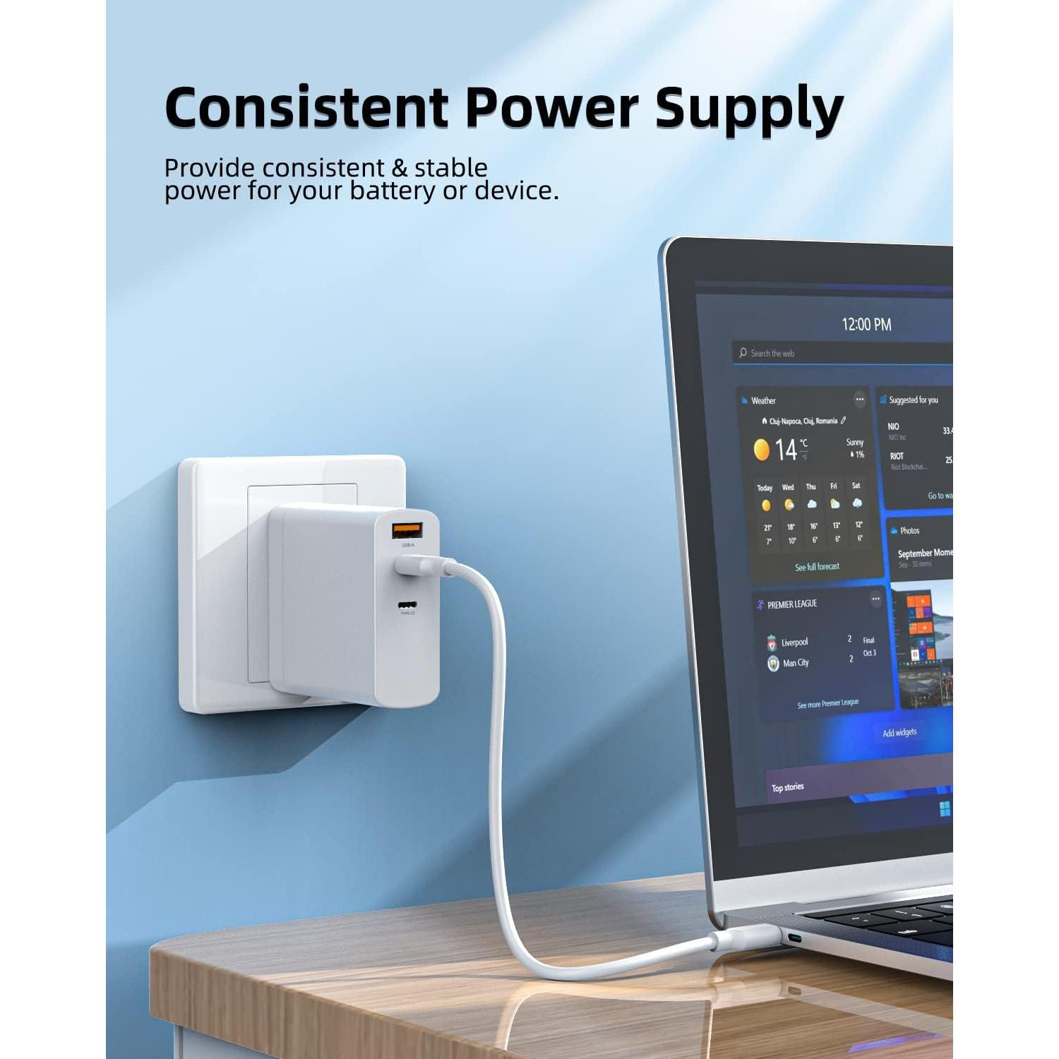 Cargador Rápido 140W Superer para Laptop Samsung USB-C