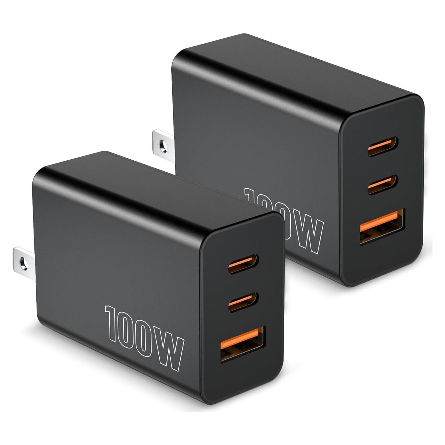 Cargador de pared USB C 3 puertos 100W marca chcelas