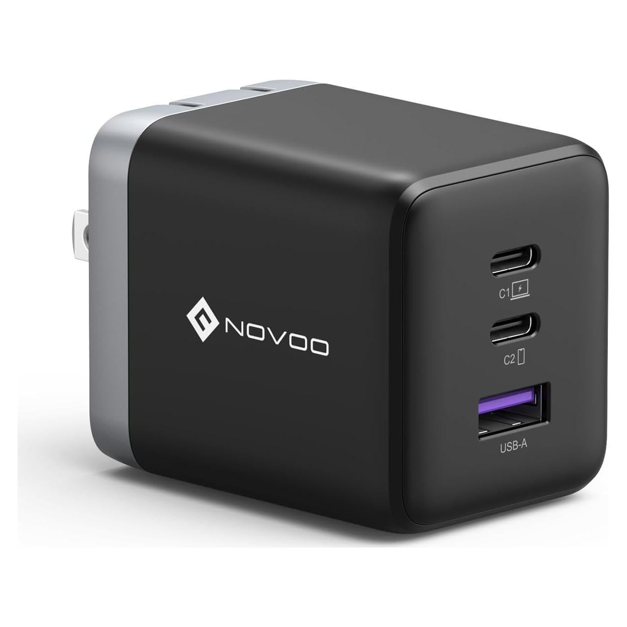 Cargador NOVOO 100W USB C GaN III 3 Puertos Compacto