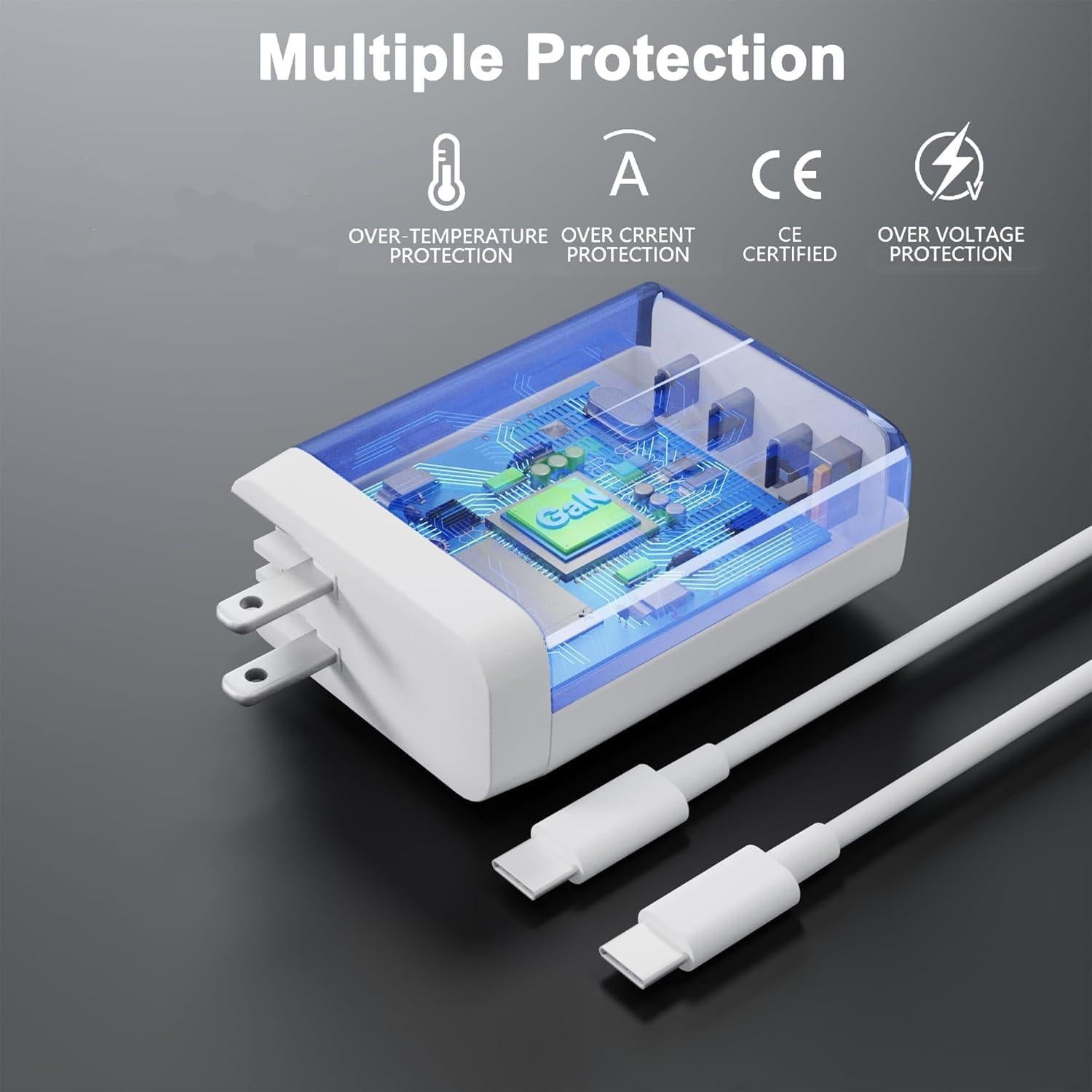 Cargador USB-C 100W GaN para Laptop HP Lenovo ASUS MacBook