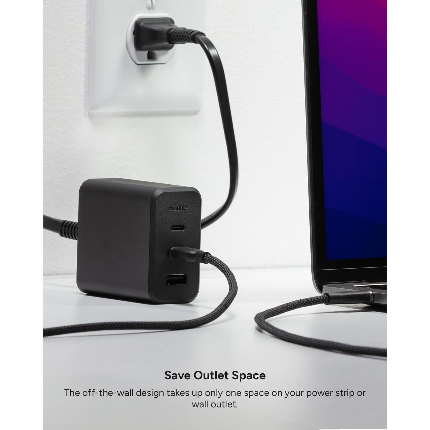 Cargador USB-C Mophie 100W con 3 Puertos y Cable 1.5m