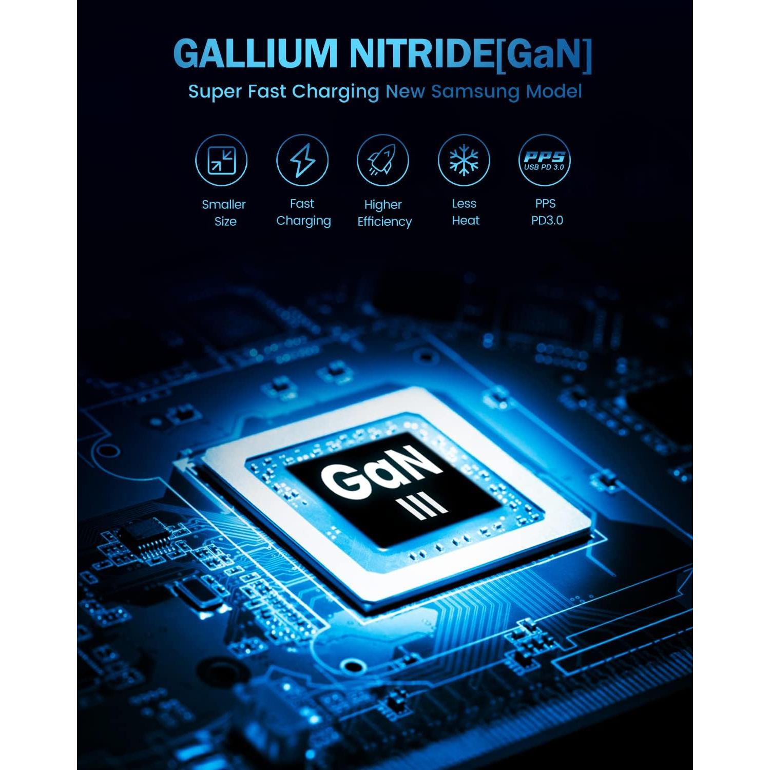 USB C Wall Charger, 100W PD 3.0 PPS 4-Port GaN III Fast Charger Type C Charging Station Foldable Power Adapter Travel Charger Block Compatible w/MacBook, Laptop, iPad, iPhone, Samsung and More-White