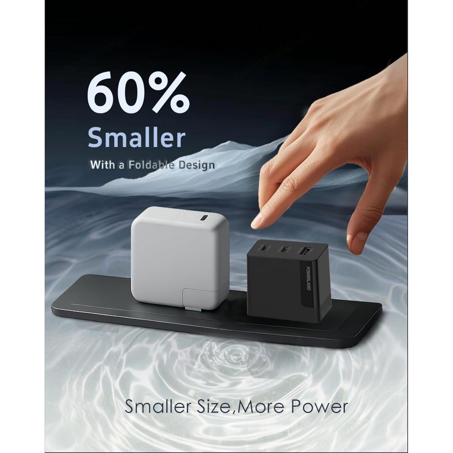 Cargador USB C 100W Powerland con 3 Puertos GaN III