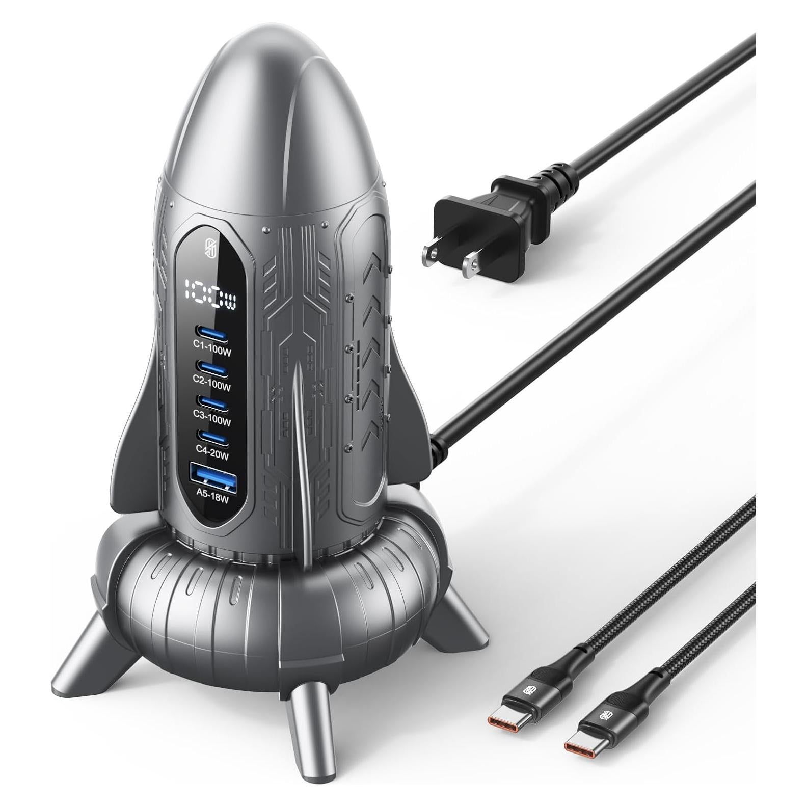 Estación de Carga USB 120W ASOMETECH 5 Puertos Carga Rápida