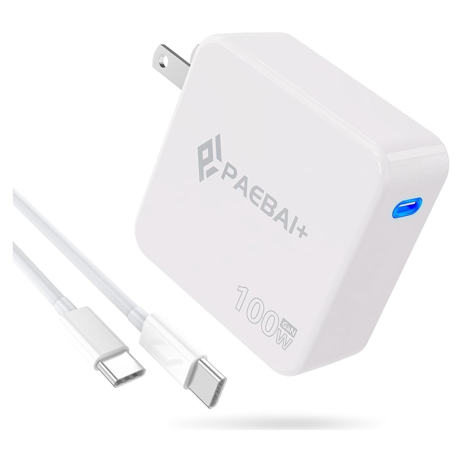 Cargador USB C PAEBAI+ 100W GaN PD3.0 Carga Rápida