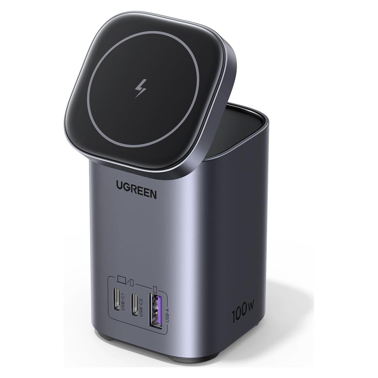 Estación de Carga UGREEN Nexode 100W 4 Puertos USB C y Qi2