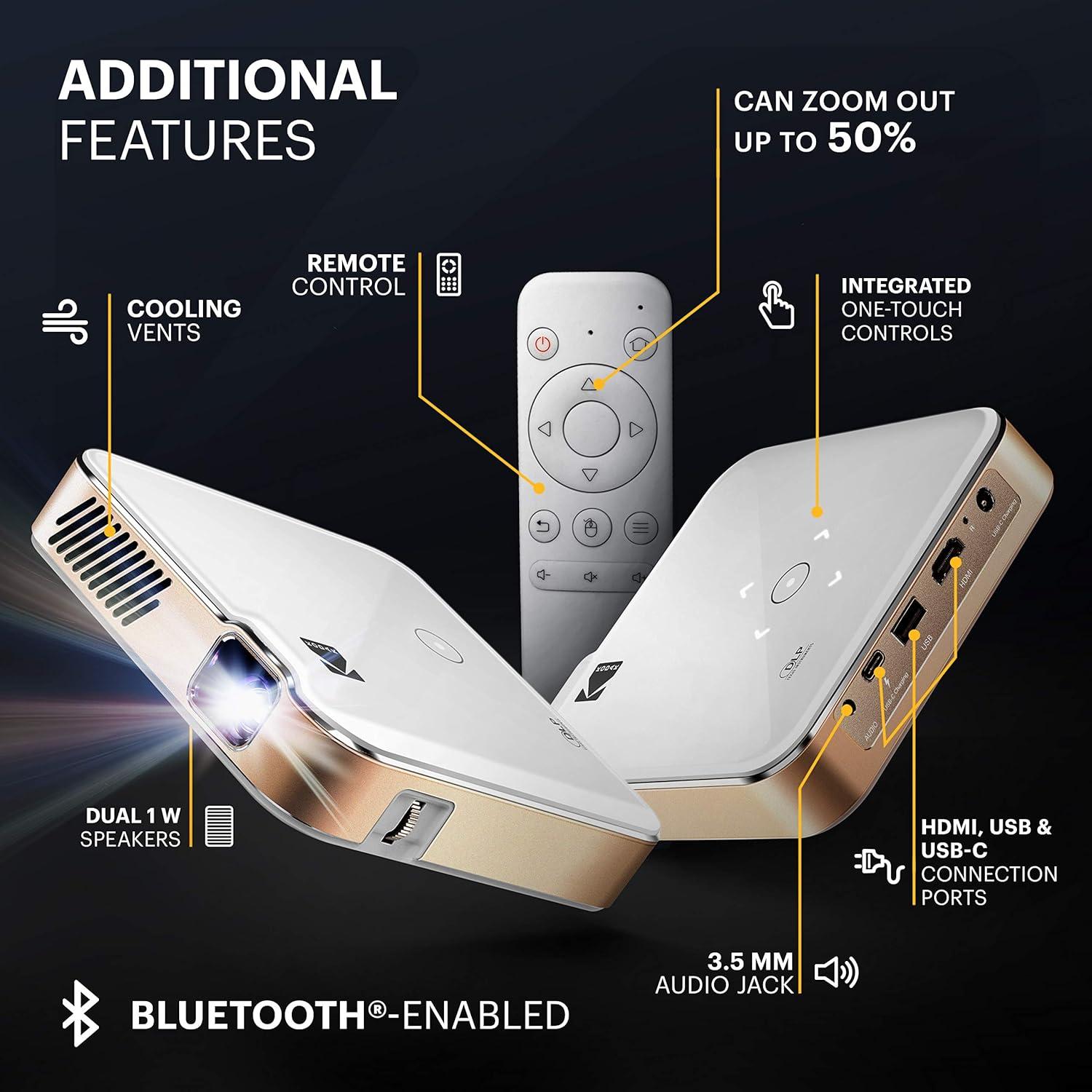 Proyector Portátil KODAK Luma 450 Full HD 1080p Wi-Fi Bluetooth