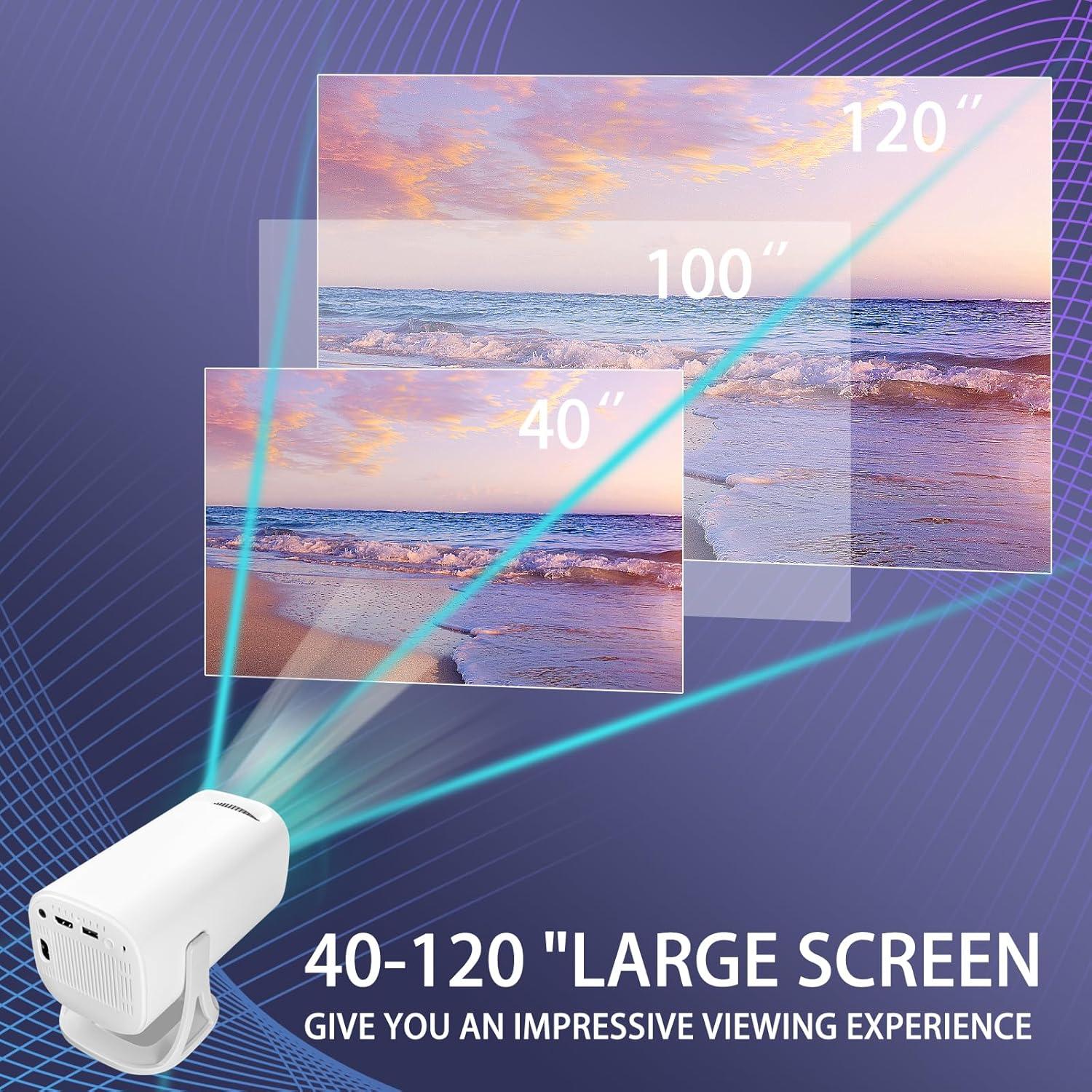 Mini Proyector AGOAL 4K 1080P Portátil con WiFi y Bluetooth