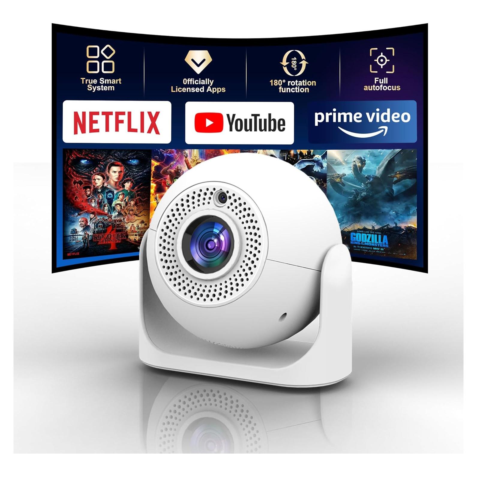 Proyector de Video YFDSPSM JY360 200 Lúmenes 1080P WiFi Bluetooth