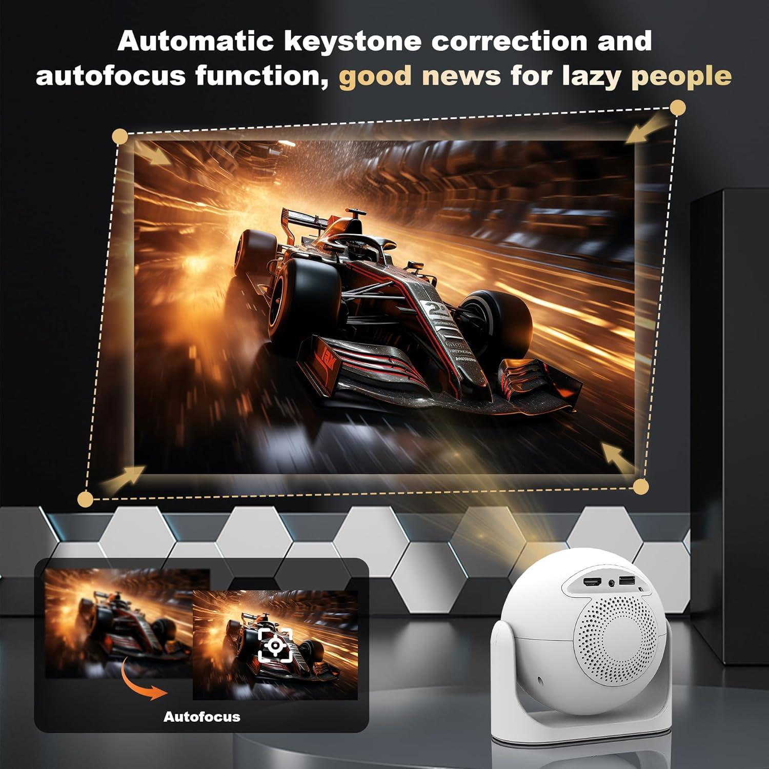 Proyector de Video YFDSPSM JY360 200 Lúmenes 1080P WiFi Bluetooth