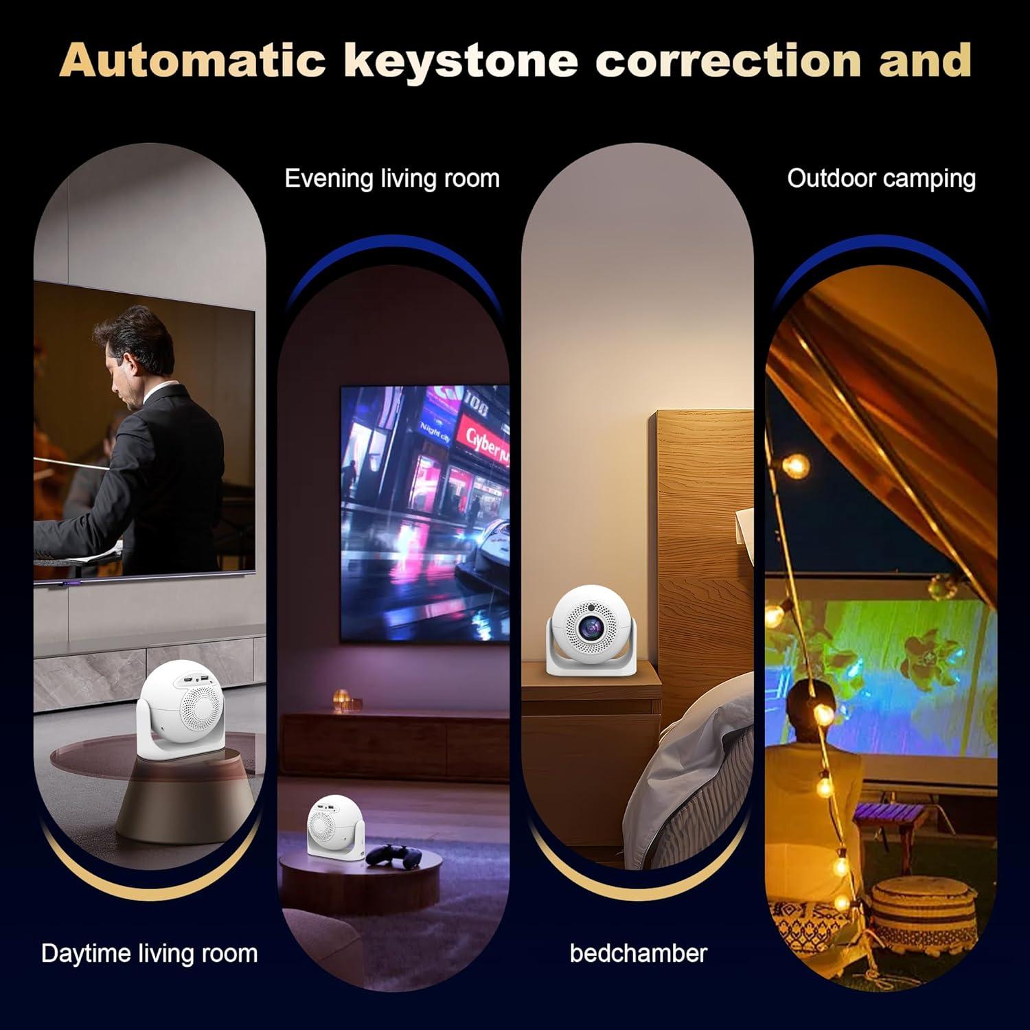 Proyector de Video YFDSPSM JY360 200 Lúmenes 1080P WiFi Bluetooth