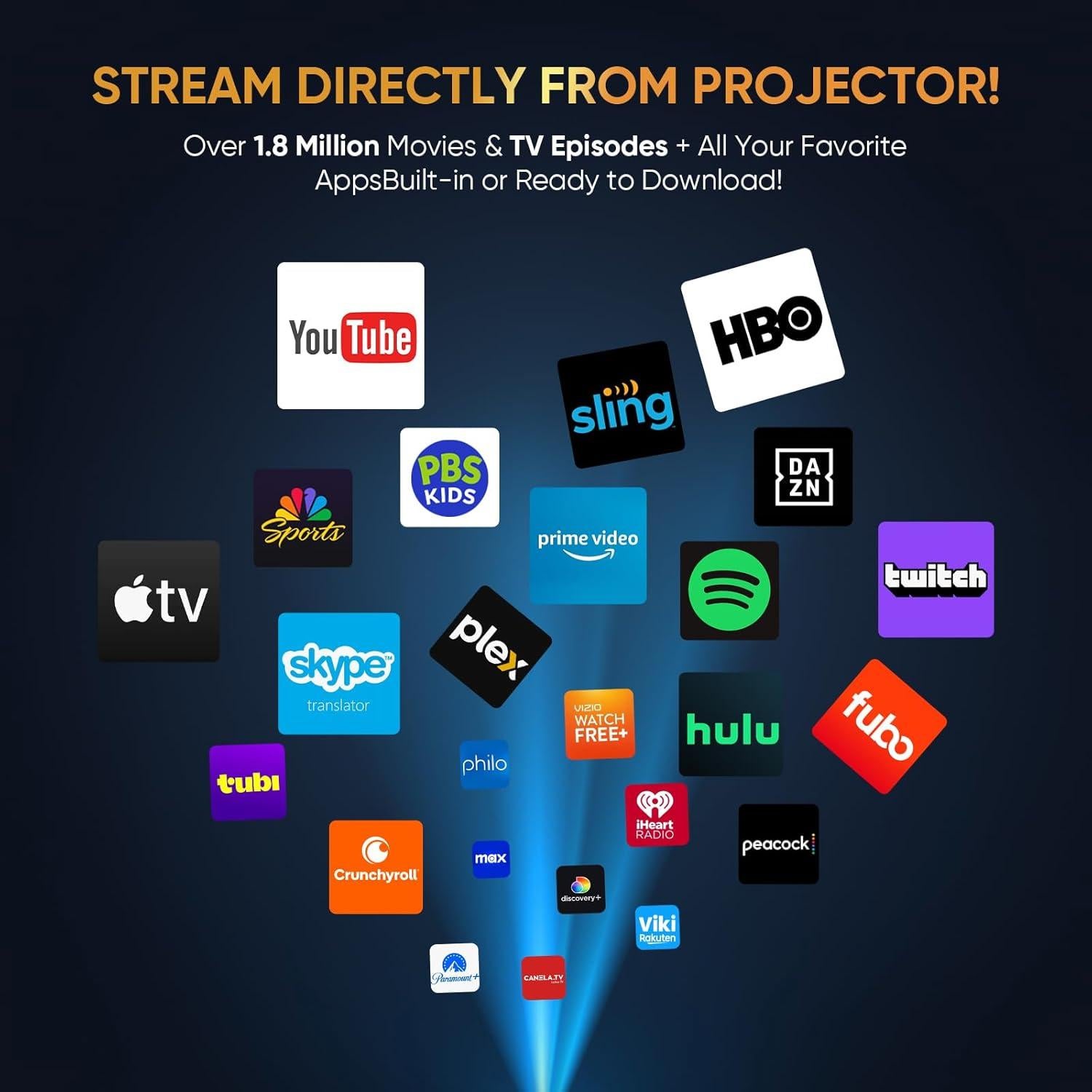 Proyector Mini Inteligente 4K Haqdl con WiFi y Bluetooth
