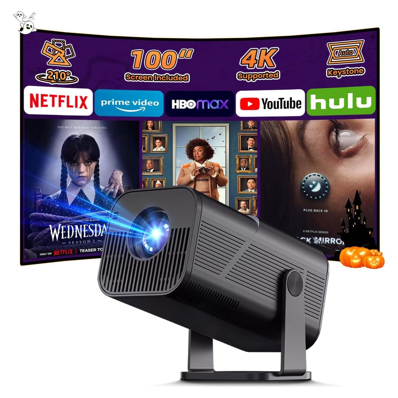 Mini Proyector Portátil TryLand 2000 Lúmenes 4K WiFi Bluetooth