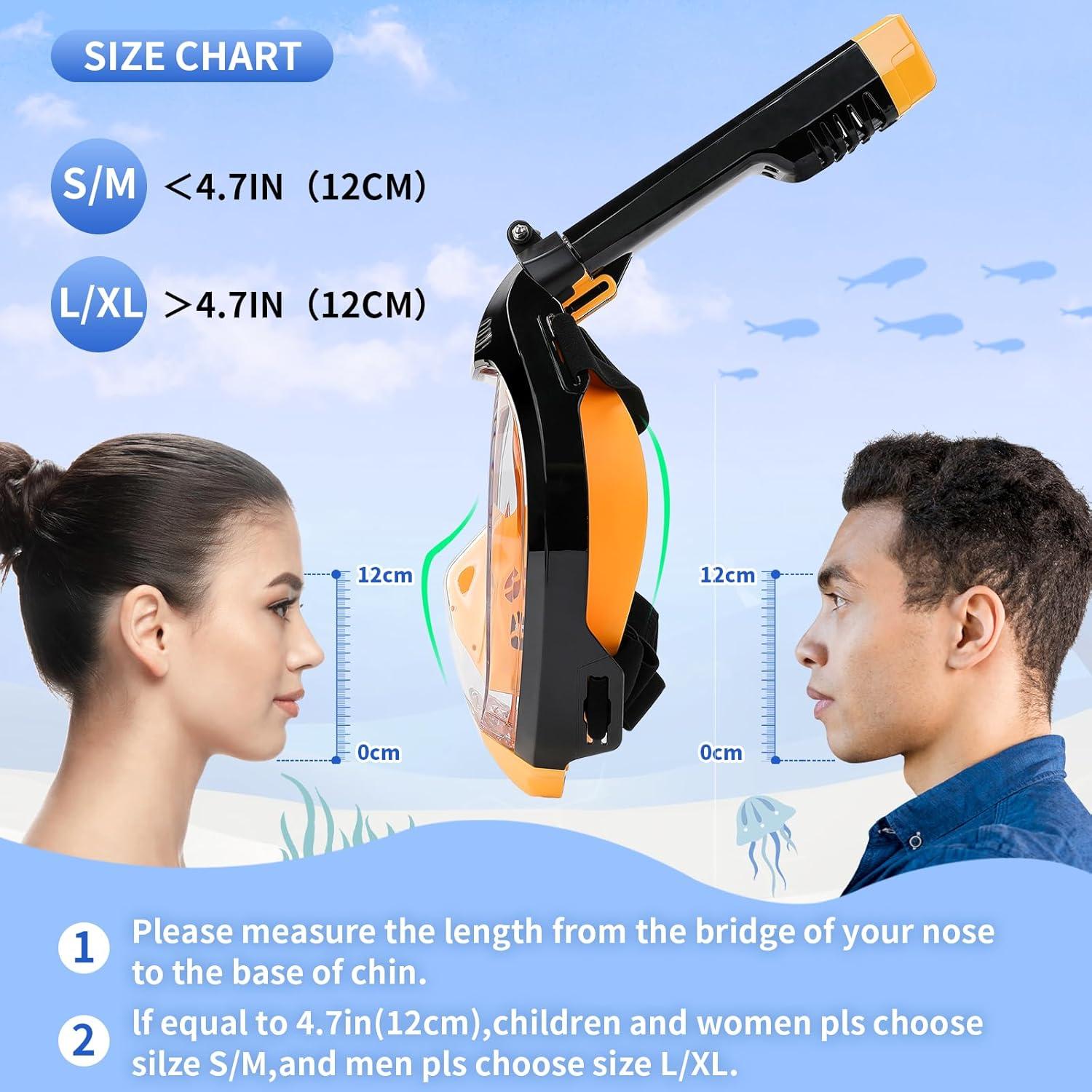 Máscara de Snorkel Body+ Cara Completa Antivaho S/M