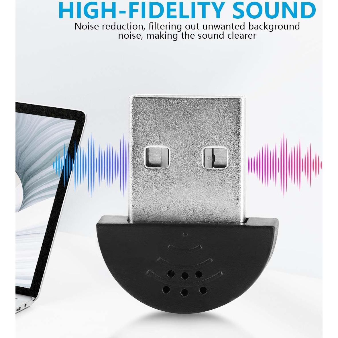 Micrófono Mini USB KISEER 2 Pcs para PC y Laptop - Conectar y Usar