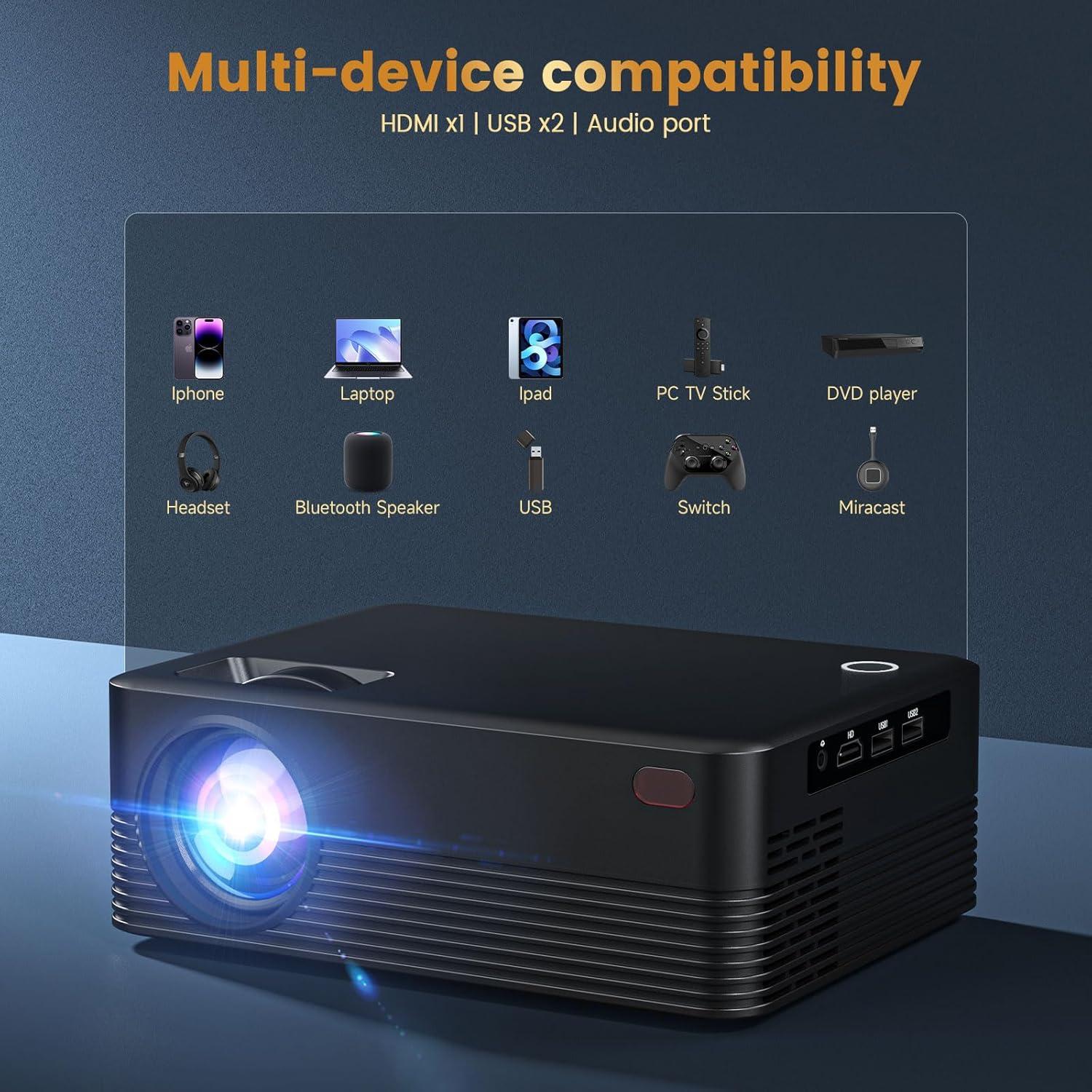 Proyector Inteligente Chicdaze H5 300 ANSI 8K Portátil